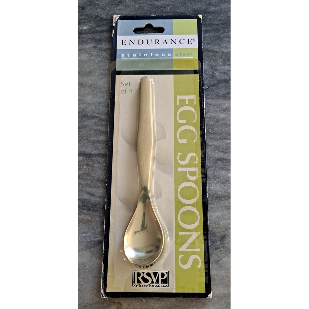 Egg Spoons Stainless Steel Set of 4 New In Package